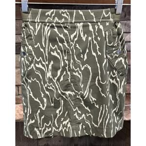 Women’s ATHLETA Vienna Voyage Eucalyptus Olive Green Cargo Skirt Skort 0 *B5